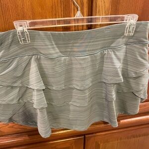 Calvin Klein Striped Gray Mini Skirt